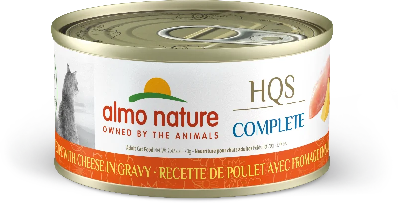    - Hairball control cat food  Almo Nature Complete Chicken & Cheese Canned Cat Food