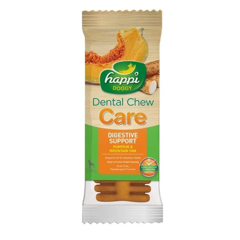 Dog Food[4 FOR $5.70 | 25% OFF] Happi Doggy Care Pumpkin & Mountain Yam Digestive Support Dental Dog Chew 4 Inch 25g