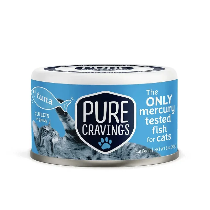 Pure Cravings Innovative New Pet Brand Wild Tuna, Cutlets in Gravy Cutlets in Gravy Wet Cat 12pk /